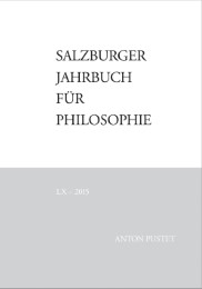 Salzburger Jahrbuch für Philosophie LX 2015