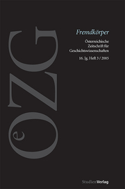 Österreichische Zeitschrift für Geschichtswissenschaften 3/05 - Cover