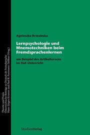 Lernpsychologie und Mnemotechniken beim Fremdsprachenlernen - Cover
