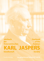 Jahrbuch der Österreichischen Karl-Jaspers-Gesellschaft 27/2014