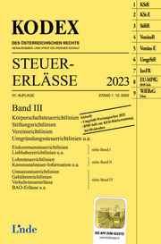 KODEX Steuer-Erlässe III/2023 - Cover
