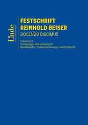 Festschrift Reinhold Beiser - Cover