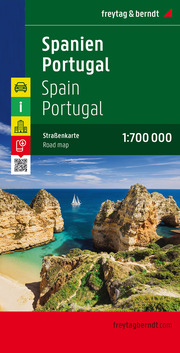 Spanien - Portugal, Straßenkarte 1:700.000, freytag & berndt