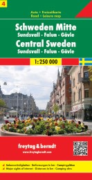 Schweden Mitte - Sundsvall - Falun - Gävle, Autokarte 1:250.000