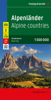 Alpenländer, Straßenkarte 1:500.000, freytag & berndt