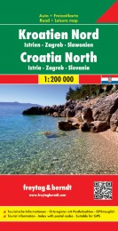 Kroatien Nord, Istrien - Zagreb - Slawonien, Autokarte 1:200.000