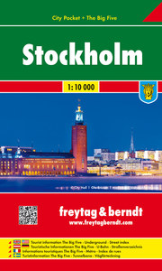 Stockholm, Stadtplan 1:10 000, City Pocket + The Big Five - Cover