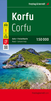 Korfu, Straßen- und Freizeitkarte 1:50.000, freytag & berndt