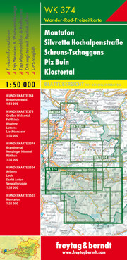 WK 374 Montafon - Silvretta Hochalpenstraße - Schruns-Tschagguns - Piz Buin - Klostertal, Wanderkarte 1:50.000 - Abbildung 4