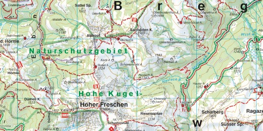 WK 375 Großes Walsertal - Feldkirch - Bludenz - Laterns - Liechtenstein, Wanderkarte 1:50.000 - Abbildung 1