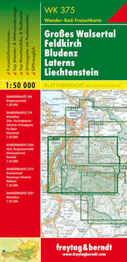WK 375 Großes Walsertal - Feldkirch - Bludenz - Laterns - Liechtenstein, Wanderkarte 1:50.000 - Abbildung 3
