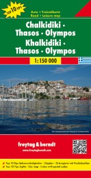 Chalkidiki - Thasos - Olympos, Autokarte 1:150.000