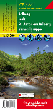 WK 5504 Arlberg - Lech - St. Anton am Arlberg - Verwallgruppe, Wanderkarte 1:35.000