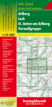 WK 5504 Arlberg - Lech - St. Anton am Arlberg - Verwallgruppe, Wanderkarte 1:35.000 - Abbildung 3
