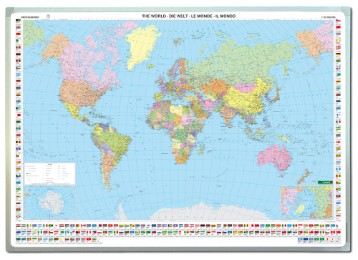 Welt politisch, Weltkarte 1:25.Mio., Internationale Ausgabe, Großformat, Markiertafel