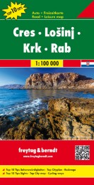 Cres - Losinj - Krk - Rab, Autokarte 1:100.000, Top 10 Tips