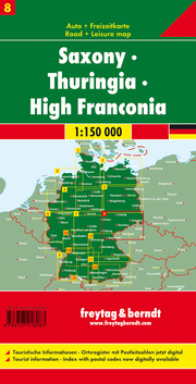 Sachsen - Thüringen - Hochfranken, Autokarte 1:150.000, Blatt 8