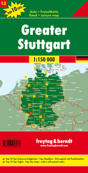 Rund um Stuttgart, Autokarte 1:150.000, Top 10 Tips, Blatt 13