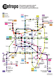Metropa - Das europäische Superschnellbahnnetz, Poster, Großformat