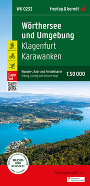 Kärntner Seen - Karawanken - Villach - Klagenfurt am Wörthersee, Wander + Radkarte 1:50.000, WK 0233