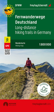 Fernwanderwege Deutschland, Weitwanderkarte 1:800.000, freytag & berndt - Cover