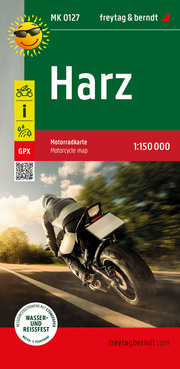 Harz, Motorradkarte 1:150.000, freytag & berndt