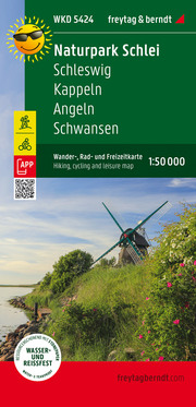 Schlei, Schleswig, Kappeln, Angeln, Wander + Radkarte 1:50.000