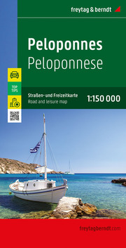 Peloponnes, Straßen- und Freizeitkarte 1:150.000