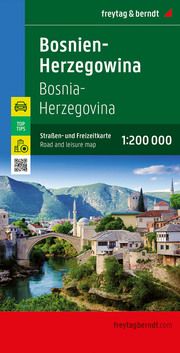 Bosnien-Herzegowina, Straßen- und Freizeitkarte 1:200.000