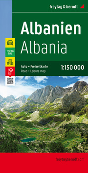 Albanien, Straßen- und Freizeitkarte 1:150.000