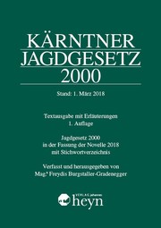Kärntner Jagdgesetz 2000, Stand: 1. März 2018