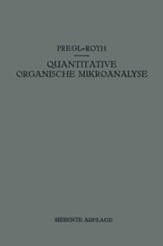 Quantitative Organische Mikroanalyse - Cover