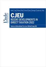 CJEU - Recent Developments in Direct Taxation 2022 - Cover