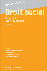 Droit social - Volume I - Cover