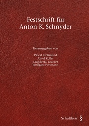 Festschrift für Anton K. Schnyder - Cover