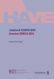 Jahrbuch SGHVR 2016 / Annales SDRCA 2016
