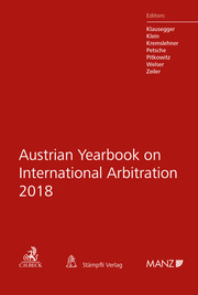 Austrian Yearbook on International Arbitration 2018 - Cover