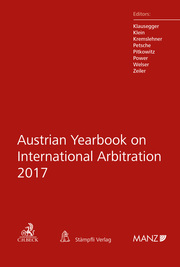 Austrian Yearbook on International Arbitration 2017 - Cover