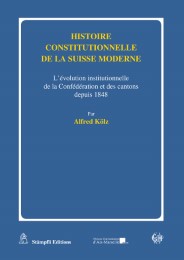 Histoire constitutionnelle de la Suisse moderne - Cover
