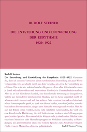 Die Entstehung und Entwicklung der Eurythmie 1920-1922