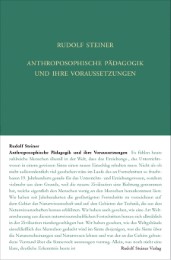 Anthroposophische Pädagogik und ihre Voraussetzungen