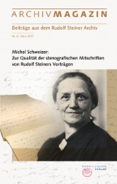 ARCHIVMAGAZIN. Beiträge aus dem Rudolf Steiner Archiv - Cover