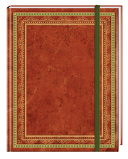 Blank Book Lederlook rotbraun groß