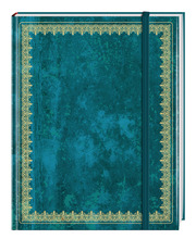 Blank Book Lederlook blau (groß) - Einschreibebuch/Notizbuch