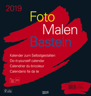 Foto-Malen-Basteln Bastelkalender schwarz groß 2019 - Cover