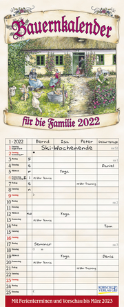 Bauernkalender für die Familie 2022