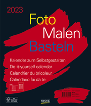 Foto-Malen-Basteln Bastelkalender schwarz groß 2023 - Cover