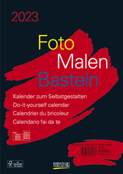 Foto-Malen-Basteln Bastelkalender A4 schwarz 2023 - Cover