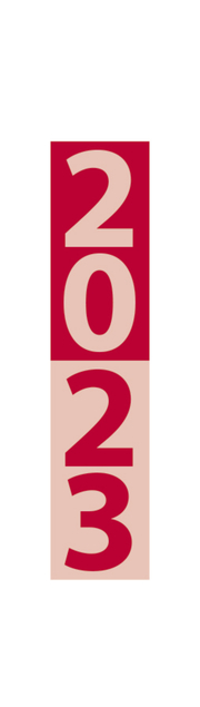 Streifenplaner Mini Rot 2023
