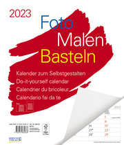 Foto-Malen-Basteln Bastelkalender weiß Notice groß 2023